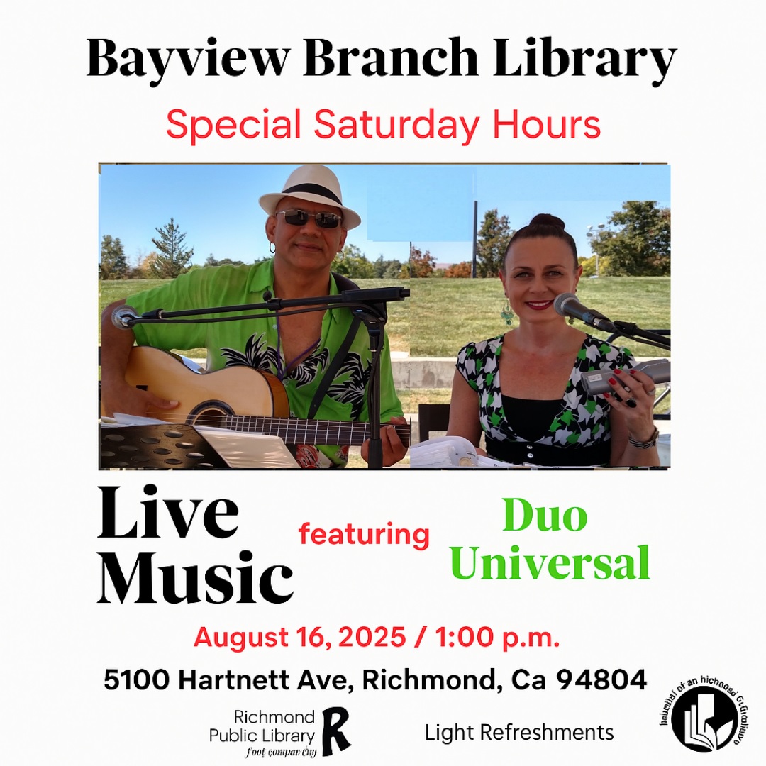 August 16th at Bayview Branch of the Richmond Public Library